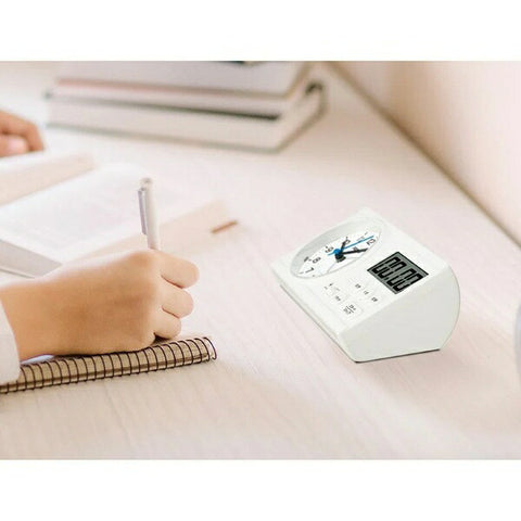 Seiko Alarm Clock [Study Time] White KR521W [Analog/Digital]