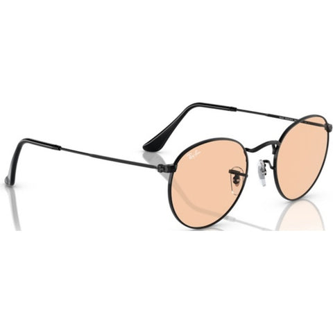 Ray-Ban ROUND METAL WASHED LENSES RB3447 002/4B 50mm Polished Black/Pink