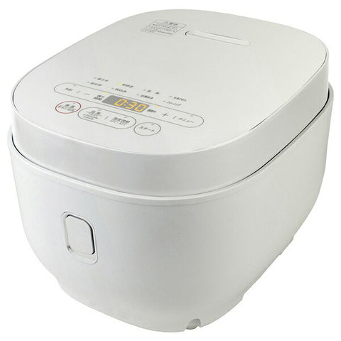 オリジナルベーシック 温度調節機能付き マイコンジャー炊飯器 5.5合 温調炊飯器 5℃刻み ホワイト BKS-55(W) [5.5合 /マイコン]