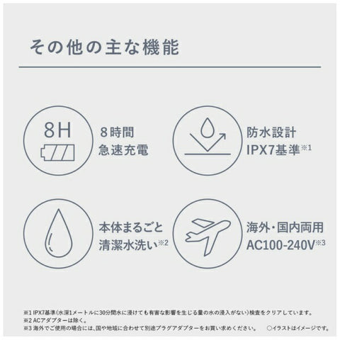 松下男士剃须刀黑色 ES-RT2N-K [3 刀片/AC100V-240V]