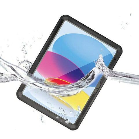Armor X ARMOR-X - IP68 Waterproof Case with Hand Strap for iPad (10th) [Black] Black