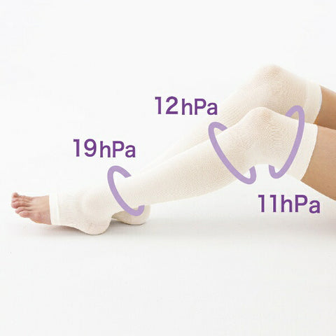Sunayama Socks Knee-high socks that keep your legs neat while you sleep Off-white