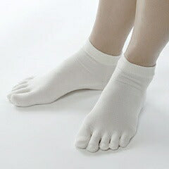 Sunayama Socks 약간 얇은 짧은 길이 5 손가락 언더삭스 S 오프 화이트