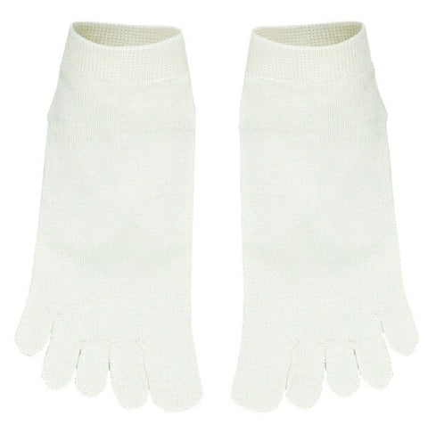 Sunayama Socks Slightly thin short length 5 finger under socks S Off-white