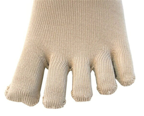 Sunayama Socks 少し薄手の短め丈５本指アンダーソックスL ベージュ