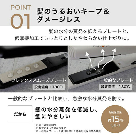 Mod Hair Advanced Flex Smooth Iron mod’s hair White MHS-3057-W [AC (cord) type]
