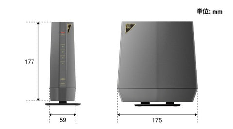 バッファロー Wi-Fiルーター 2401+2401+573Mbps AirStation チタニウムグレー WSR-5400XE6 [Wi-Fi 6E(ax) /IPv6対応]