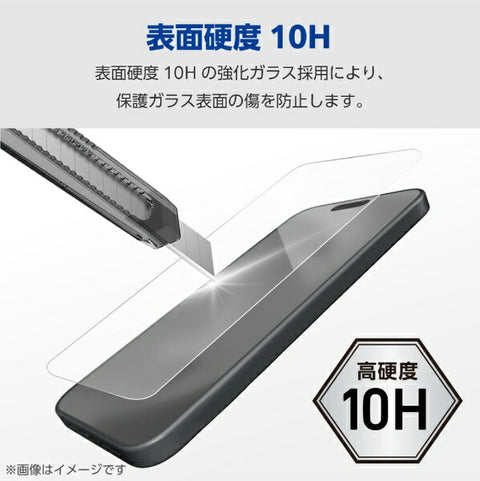 ELECOM iPhone 15 (6.1 inch) Glass Film/Transparent/Blue Light Cut PM-A23AFLGARBL