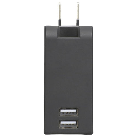 オリジナルベーシック USB付き電源タップ 黒 OBR-T202A-K [直挿し /2個口 /スイッチ無 /2ポート]