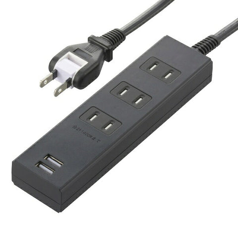 Original Basic USB Power Strip Black OBR-T312A-K [1.0m / 3 ports / No switch / 2 ports]