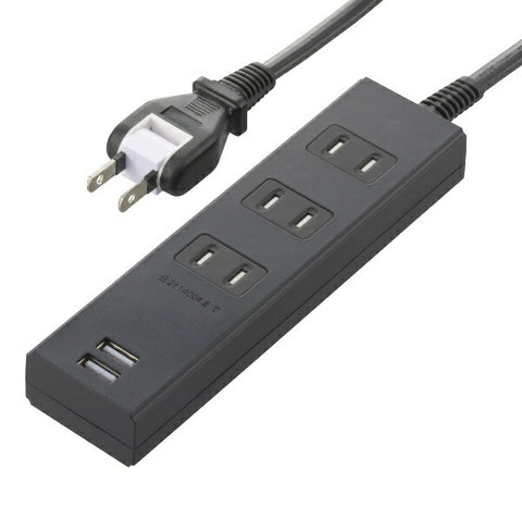 Original Basic USB Power Strip Black OBR-T312A-K [1.0m / 3 ports / No switch / 2 ports]