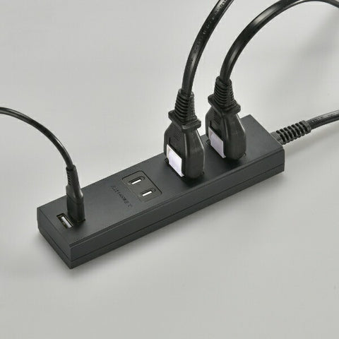 오리지널 베이직 USB 첨부 전원 탭 블랙 OBR-T322A-K [2.0m /3개구 /스위치 없음 /2포트]
