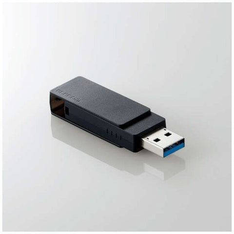 エレコム USBメモリ (Mac/Windows11対応) ブラック MF-RMU3B064GBK [64GB /USB TypeA /USB3.2 /回転式]