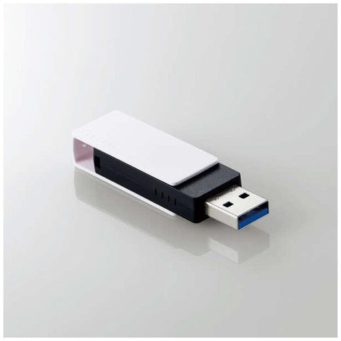 エレコム USBメモリ (Mac/Windows11対応) ホワイト MF-RMU3B128GWH [128GB /USB TypeA /USB3.2 /回転式]