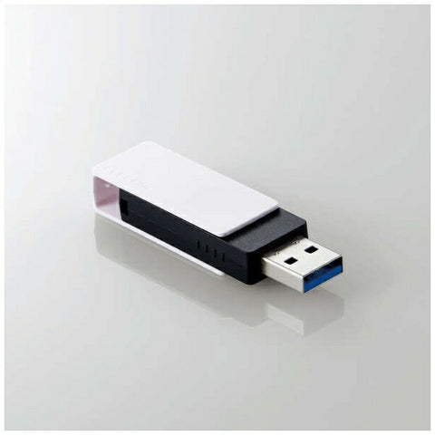 ELECOM USB Memory (Compatible with Mac/Windows11) White MF-RMU3B128GWH [128GB /USB TypeA /USB3.2 /Rotating]