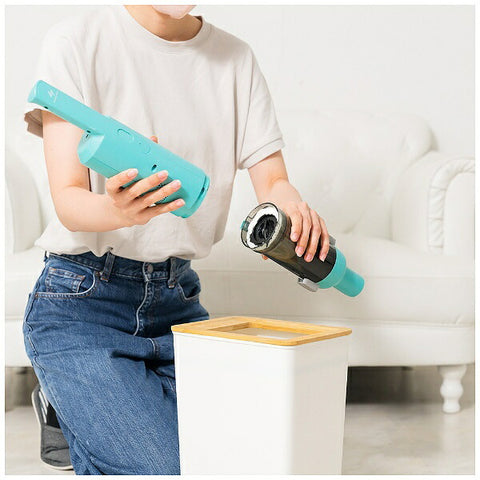Sanyo Tech Stick type cordless cleaner turquoise blue WTA01-L [Paper packless type]
