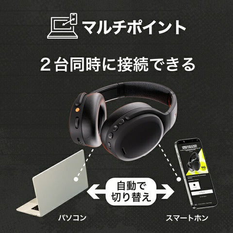 骷髏糖藍牙耳機 CRUSHER ANC 2 TRUE BLACK S6CAW-R740 [相容於降噪/相容藍牙]