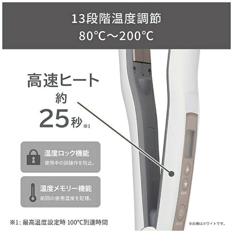 Tescom Negative Ion Hair Iron Black TS460A-K [AC (cord) type]