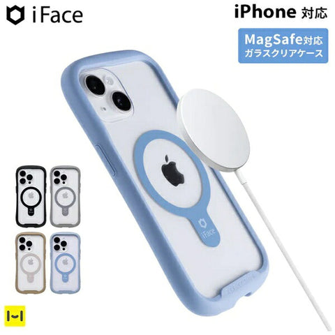 HAMMY [僅適用於iPhone 15 Pro Max] IFACE反射磁性鋼化玻璃清除殼iface黑色41-962060