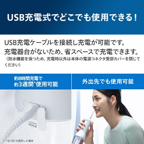Philips Cordless Power Flosser 3000 (oral irrigator) Sonicare Mint HX3826/34 [Handy type/For both domestic and overseas use]