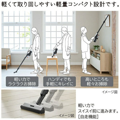 HITACHI スティック型掃除機 ホワイト PV-BKL11L-W [サイクロン式 /コードレス]