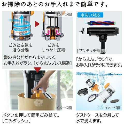 Hitachi HITACHI Stick Vacuum Cleaner White PV-BKL11L-W [Cyclone/Cordless]