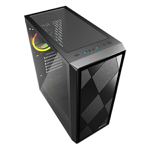 シャークーン PCケース [ATX /Micro ATX /Mini-ITX] SHA-VS8 RGB BK ブラック
