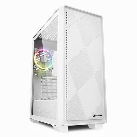 シャークーン PCケース [ATX /Micro ATX /Mini-ITX] SHA-VS8 RGB WT ホワイト