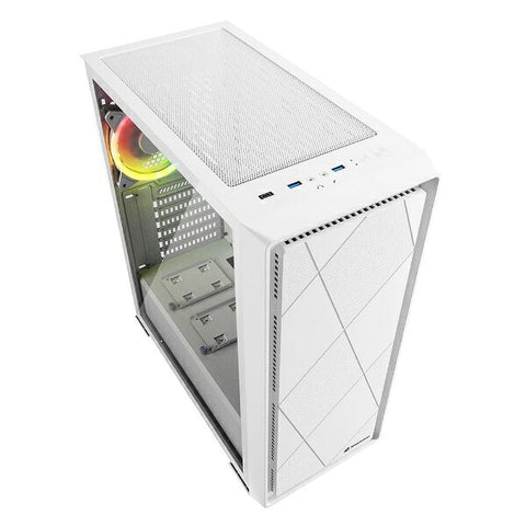 シャークーン PCケース [ATX /Micro ATX /Mini-ITX] SHA-VS8 RGB WT ホワイト
