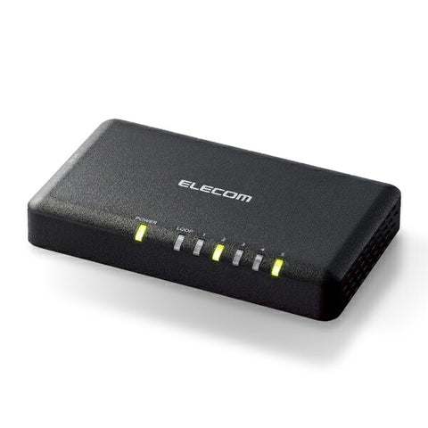 ELECOM Switching Hub [5 Ports/1Giga Compatible/AC Adapter] Plastic Housing Black EHC-G05PA2-SB