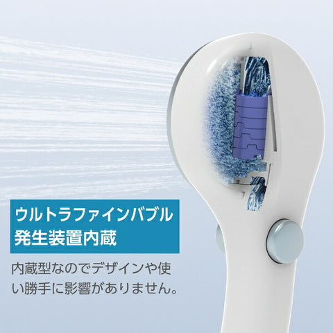 サンエイ ウルトラファインバブルシャワーヘッド（レイニーストップ） NS3036-80XA-MW2 [マイクロバブル機能]