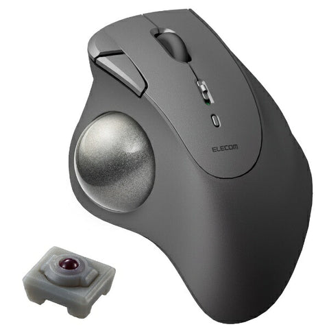 ELECOM Mouse Trackball IST Artificial Ruby Model (Compatible with Chrome/Android/iPadOS/iOS/Mac/Windows11) Black M-IT10BRBK [IR LED/Wireless/5 Button/Bluetooth]