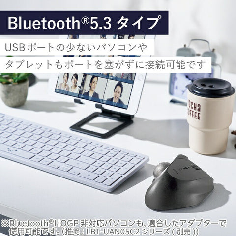 エレコム マウス トラックボール IST 人工ルビーモデル(Chrome/Android/iPadOS/iOS/Mac/Windows11対応) ブラック M-IT10BRBK [IR LED /無線(ワイヤレス) /5ボタン /Bluetooth]