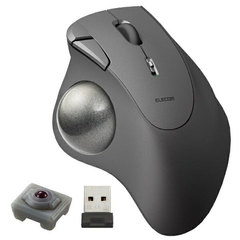 エレコム マウス トラックボール IST 人工ルビーモデル(Chrome/Mac/Windows11対応) ブラック M-IT10DRBK [IR LED /無線(ワイヤレス) /5ボタン /USB]