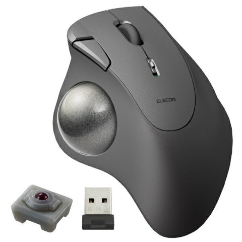 elecom鼠標軌跡球IST人造紅寶石模型（Chrome/Mac/Windows11兼容）黑色M-IT10DRBK [IR LED/Wireless/5按鈕/USB]