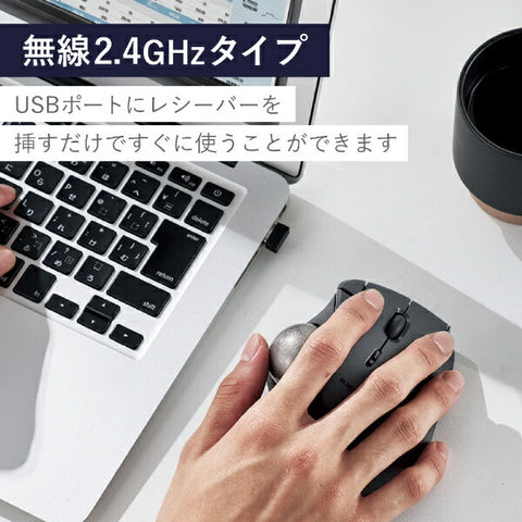 Elecom Mouse Trackball ist 인공 루비 모델 (Chrome/Mac/Windows11 호환) Black M-IT10DRBK [IR LED/WIDENSE/5 버튼/USB]
