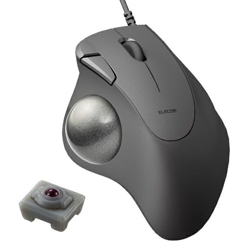 エレコム マウス 有線トラックボール IST(イスト) 人工ルビーモデル ブラック M-IT10URBK [IR LED /有線 /5ボタン /USB]