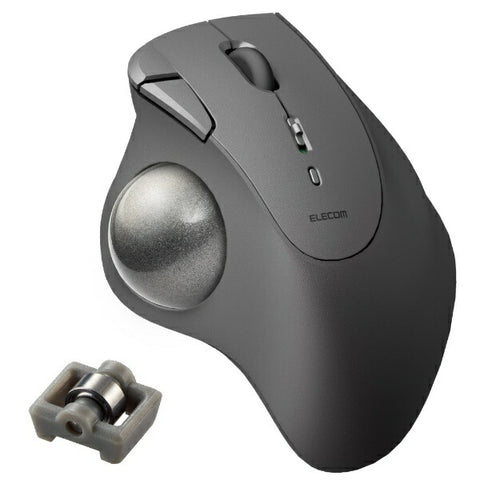 elecom鼠標軌跡球軸承模型（與chrome/android/iPados/ios/mac/windows11兼容）黑色M-IT11BRBK [IR LED/Wireless/5 button/bluetooth]