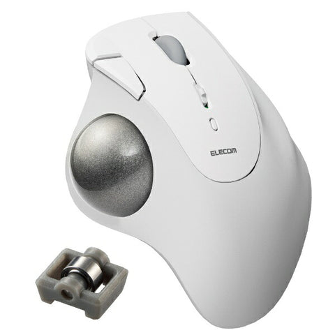 エレコム マウス トラックボール IST ベアリングモデル(Chrome/Android/iPadOS/iOS/Mac/Windows11対応) ホワイト M-IT11BRWH [IR LED /無線(ワイヤレス) /5ボタン /Bluetooth]