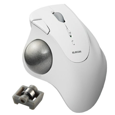 エレコム マウス トラックボール IST ベアリングモデル(Chrome/Android/iPadOS/iOS/Mac/Windows11対応) ホワイト M-IT11BRWH [IR LED /無線(ワイヤレス) /5ボタン /Bluetooth]