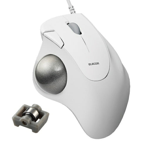 エレコム マウス トラックボール IST ベアリングモデル(Chrome/Mac/Windows11対応) ホワイト M-IT11URWH [IR LED /有線 /5ボタン /USB]