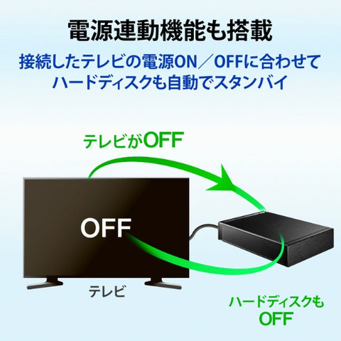 IO Data HDD-UT1KB External HDD USB-A connection Compatible with both computer/TV recording (Chrome/Mac/Windows11 compatible) Black [1TB/Standard type]