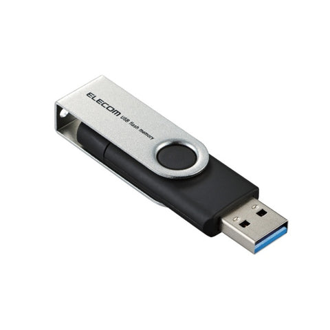エレコム USBメモリ (Android/iPadOS/iOS/Mac/Windows11対応) ブラック MF-TPC3064GBK [64GB /USB TypeA＋USB TypeC /USB3.2 /回転式]