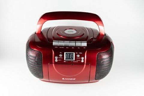 ANABAS CD Radio Cassette Recorder Red CDCB5R [Wide FM compatible]