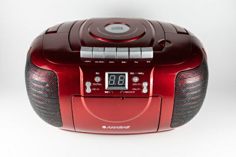 ANABAS CD Radio Cassette Recorder Red CDCB5R [Wide FM compatible]