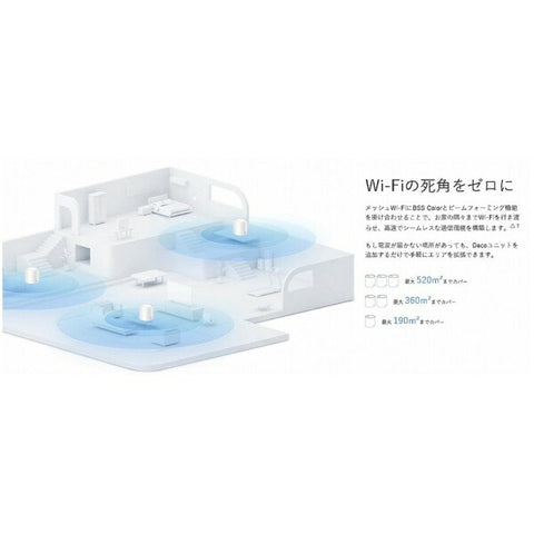 ティーピーリンク Wi-Fiルーター 1201+300Mbps Deco X10 2P(2パック) [Wi-Fi 6(ax) /IPv6対応]