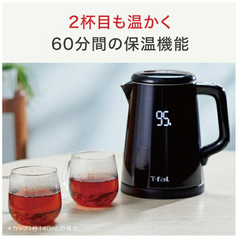 Tefal Electric Kettle顯示鎖控制黑色KO8568JP [0.8L]