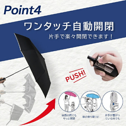 KIZAWA 自动开合八棱雨伞 倒伞 海军蓝 ALN-08321UO-海军蓝 [伞/58cm]