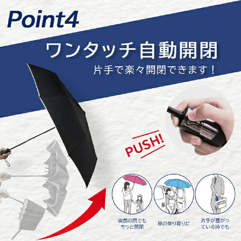 KIZAWA 自动开合八棱雨伞 倒伞 海军蓝 ALN-08321UO-海军蓝 [伞/58cm]