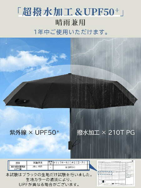 KIZAWA 自动开合10骨伞 黑色 ABC-10319UI-黑色 [伞/58cm]